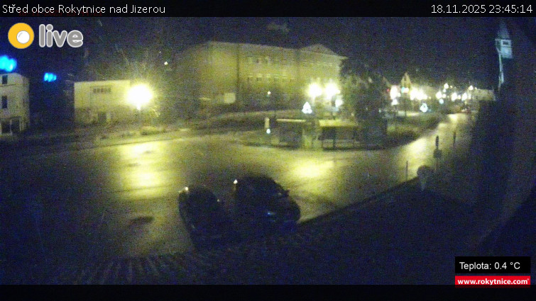 Město Rokytnice nad Jizerou - Střed obce Rokytnice nad Jizerou - 18.11.2025 v 23:45