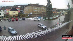 Střed obce Rokytnice nad Jizerou