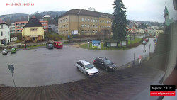 Střed obce Rokytnice nad Jizerou