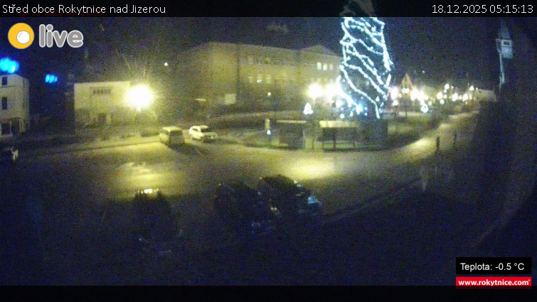 Město Rokytnice nad Jizerou - Střed obce Rokytnice nad Jizerou - 18.12.2025 v 05:15