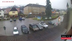 Střed obce Rokytnice nad Jizerou