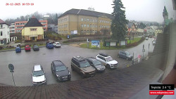 Střed obce Rokytnice nad Jizerou