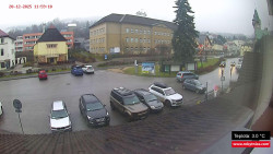 Střed obce Rokytnice nad Jizerou