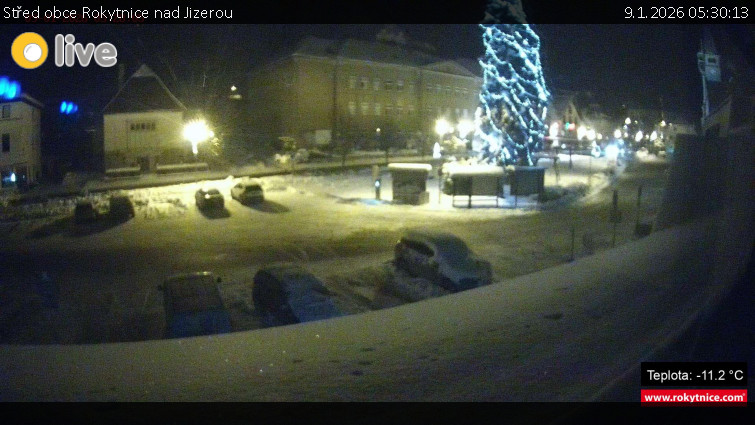 Město Rokytnice nad Jizerou - Střed obce Rokytnice nad Jizerou - 9.1.2026 v 05:30
