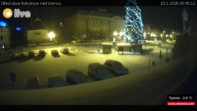 Město Rokytnice nad Jizerou - Střed obce Rokytnice nad Jizerou - 10.1.2026 v 03:45