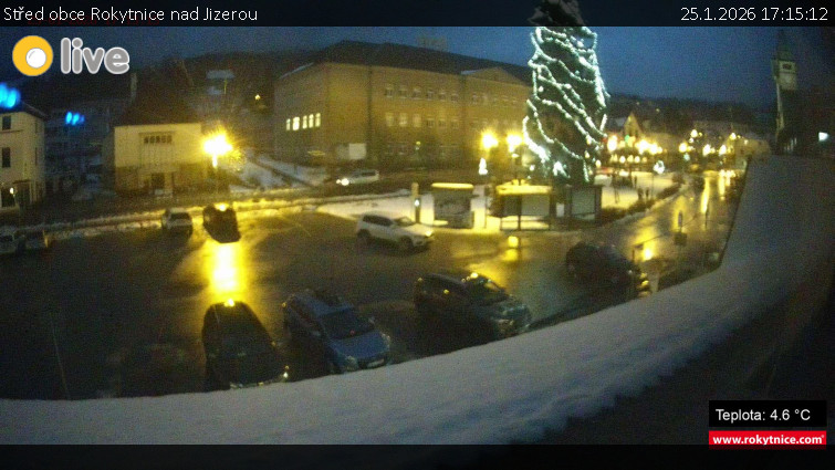 Město Rokytnice nad Jizerou - Střed obce Rokytnice nad Jizerou - 25.1.2026 v 17:15