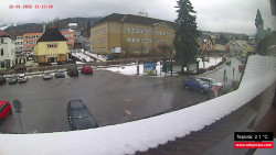 Střed obce Rokytnice nad Jizerou