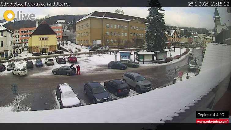 Město Rokytnice nad Jizerou - Střed obce Rokytnice nad Jizerou - 28.1.2026 v 13:15