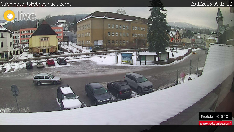 Město Rokytnice nad Jizerou - Střed obce Rokytnice nad Jizerou - 29.1.2026 v 08:15