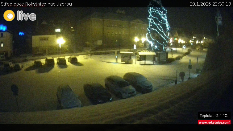 Město Rokytnice nad Jizerou - Střed obce Rokytnice nad Jizerou - 29.1.2026 v 23:30