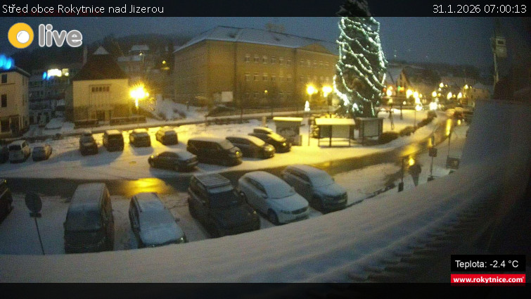 Město Rokytnice nad Jizerou - Střed obce Rokytnice nad Jizerou - 31.1.2026 v 07:00