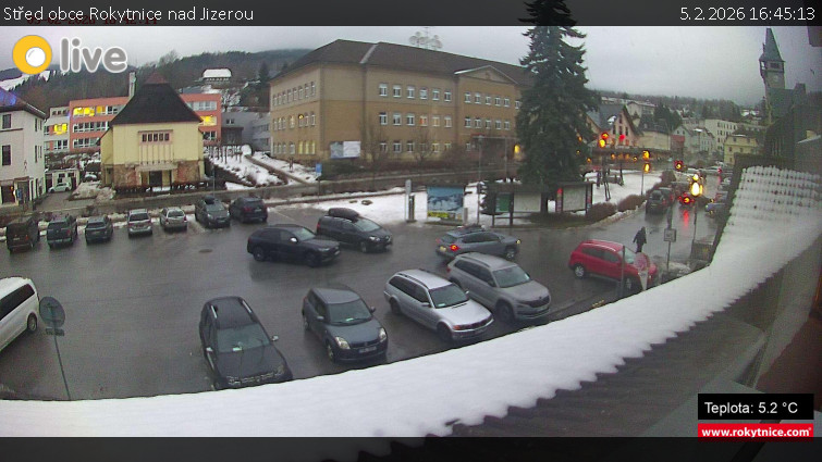 Město Rokytnice nad Jizerou - Střed obce Rokytnice nad Jizerou - 5.2.2026 v 16:45