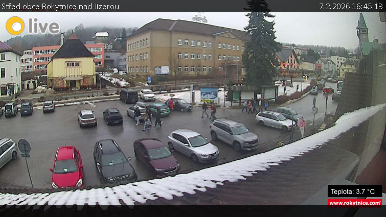 Město Rokytnice nad Jizerou - Střed obce Rokytnice nad Jizerou - 7.2.2026 v 16:45