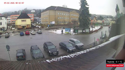 Střed obce Rokytnice nad Jizerou