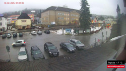 Střed obce Rokytnice nad Jizerou