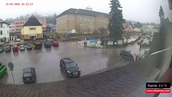 Střed obce Rokytnice nad Jizerou