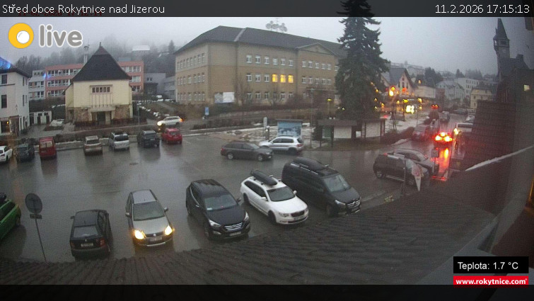 Město Rokytnice nad Jizerou - Střed obce Rokytnice nad Jizerou - 11.2.2026 v 17:15