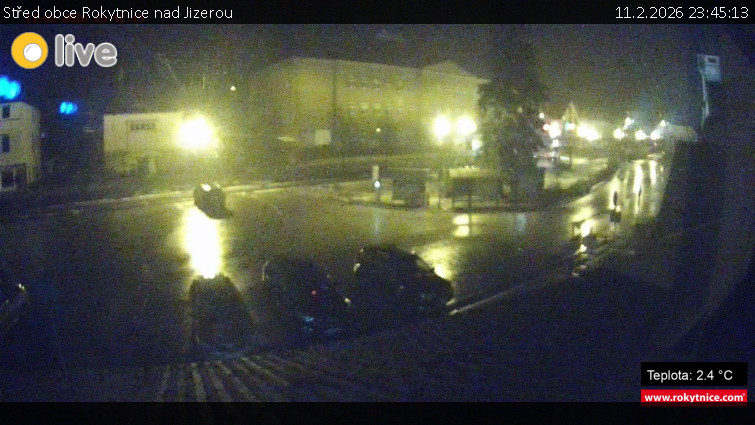 Město Rokytnice nad Jizerou - Střed obce Rokytnice nad Jizerou - 11.2.2026 v 23:45