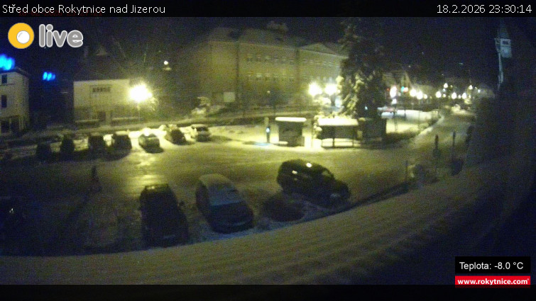 Město Rokytnice nad Jizerou - Střed obce Rokytnice nad Jizerou - 18.2.2026 v 23:30