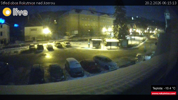 Město Rokytnice nad Jizerou - Střed obce Rokytnice nad Jizerou - 20.2.2026 v 06:15