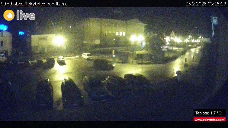 Město Rokytnice nad Jizerou - Střed obce Rokytnice nad Jizerou - 25.2.2026 v 03:15