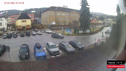 Střed obce Rokytnice nad Jizerou