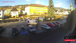 Střed obce Rokytnice nad Jizerou