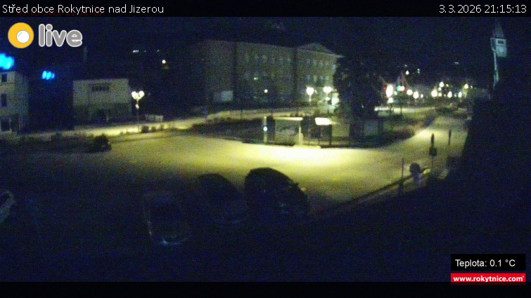 Město Rokytnice nad Jizerou - Střed obce Rokytnice nad Jizerou - 3.3.2026 v 21:15