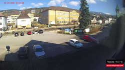 Střed obce Rokytnice nad Jizerou