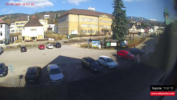 Střed obce Rokytnice nad Jizerou