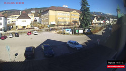 Střed obce Rokytnice nad Jizerou