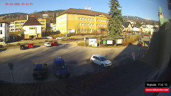 Střed obce Rokytnice nad Jizerou