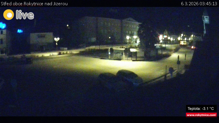 Město Rokytnice nad Jizerou - Střed obce Rokytnice nad Jizerou - 6.3.2026 v 03:45