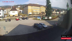 Střed obce Rokytnice nad Jizerou