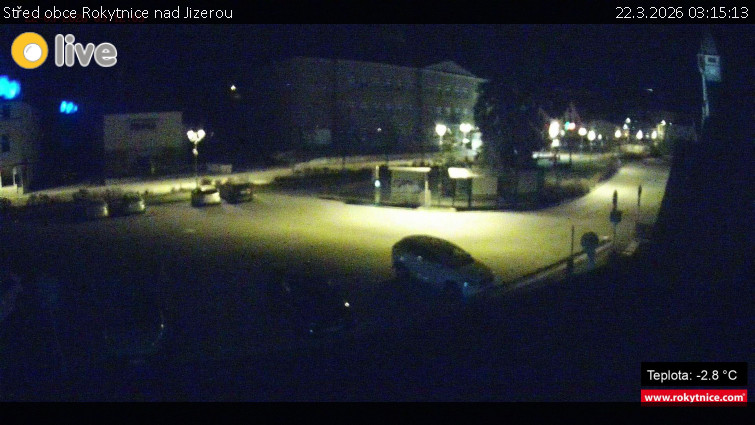 Město Rokytnice nad Jizerou - Střed obce Rokytnice nad Jizerou - 22.3.2026 v 03:15
