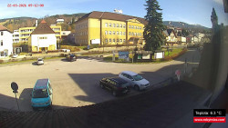 Střed obce Rokytnice nad Jizerou