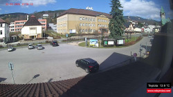 Střed obce Rokytnice nad Jizerou