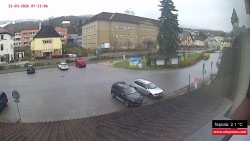 Střed obce Rokytnice nad Jizerou