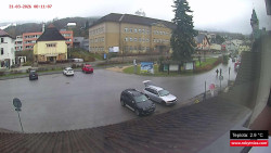 Střed obce Rokytnice nad Jizerou