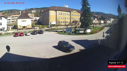 Střed obce Rokytnice nad Jizerou