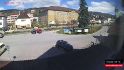 Střed obce Rokytnice nad Jizerou