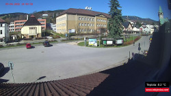 Střed obce Rokytnice nad Jizerou