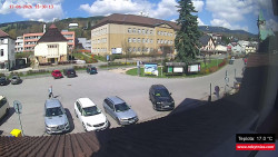 Střed obce Rokytnice nad Jizerou