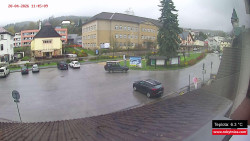 Střed obce Rokytnice nad Jizerou