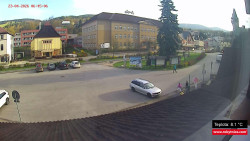 Střed obce Rokytnice nad Jizerou