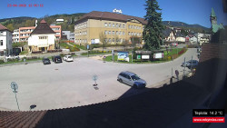 Střed obce Rokytnice nad Jizerou