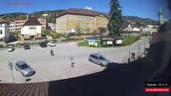 Střed obce Rokytnice nad Jizerou