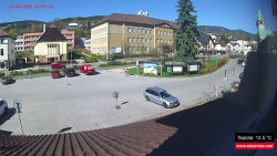 Střed obce Rokytnice nad Jizerou