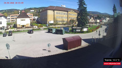 Střed obce Rokytnice nad Jizerou