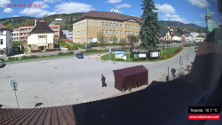 Střed obce Rokytnice nad Jizerou